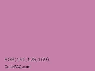 RGB 196,128,169 Color Image