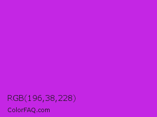 RGB 196,38,228 Color Image
