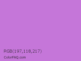 RGB 197,118,217 Color Image