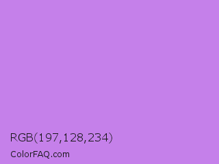 RGB 197,128,234 Color Image