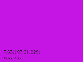 RGB 197,21,228 Color Image