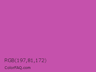 RGB 197,81,172 Color Image
