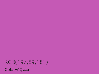 RGB 197,89,181 Color Image
