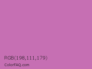 RGB 198,111,179 Color Image