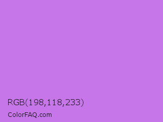 RGB 198,118,233 Color Image