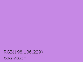 RGB 198,136,229 Color Image