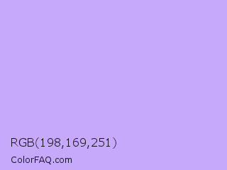 RGB 198,169,251 Color Image