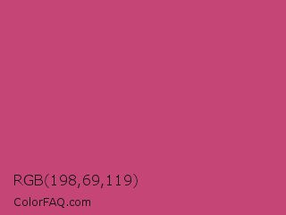RGB 198,69,119 Color Image
