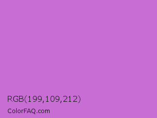 RGB 199,109,212 Color Image