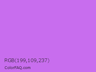 RGB 199,109,237 Color Image