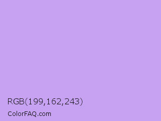 RGB 199,162,243 Color Image