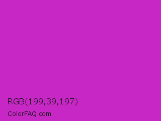 RGB 199,39,197 Color Image