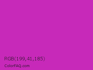 RGB 199,41,185 Color Image