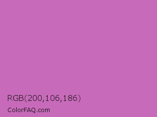 RGB 200,106,186 Color Image