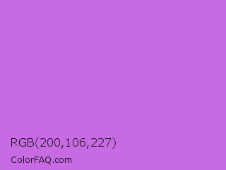 RGB 200,106,227 Color Image