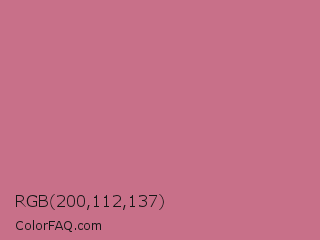 RGB 200,112,137 Color Image