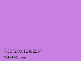 RGB 200,129,226 Color Image