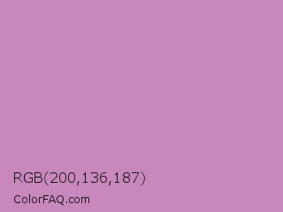 RGB 200,136,187 Color Image
