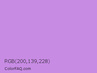 RGB 200,139,228 Color Image