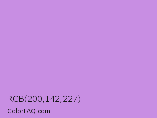 RGB 200,142,227 Color Image