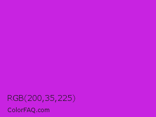 RGB 200,35,225 Color Image