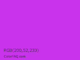 RGB 200,52,233 Color Image