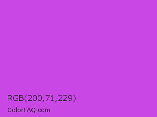 RGB 200,71,229 Color Image