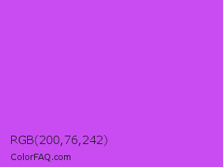 RGB 200,76,242 Color Image