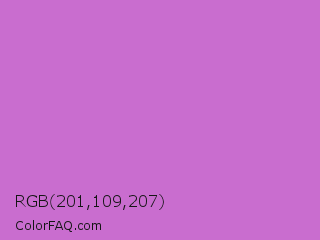 RGB 201,109,207 Color Image