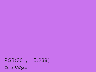 RGB 201,115,238 Color Image