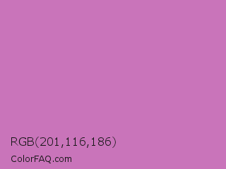 RGB 201,116,186 Color Image
