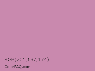 RGB 201,137,174 Color Image