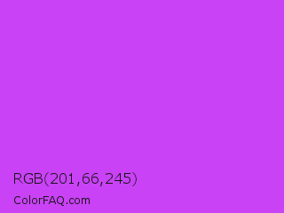 RGB 201,66,245 Color Image