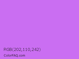 RGB 202,110,242 Color Image
