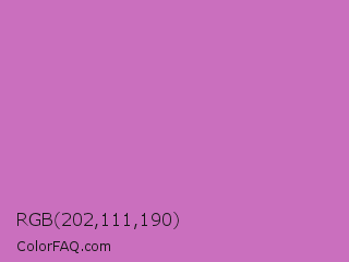 RGB 202,111,190 Color Image