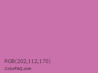 RGB 202,112,170 Color Image