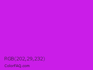 RGB 202,29,232 Color Image