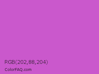 RGB 202,88,204 Color Image