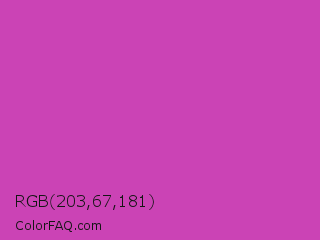 RGB 203,67,181 Color Image