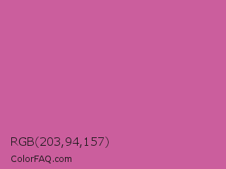 RGB 203,94,157 Color Image
