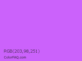 RGB 203,98,251 Color Image