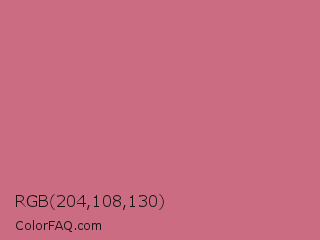 RGB 204,108,130 Color Image