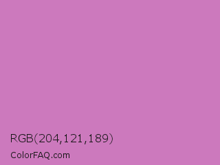 RGB 204,121,189 Color Image