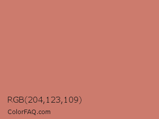RGB 204,123,109 Color Image