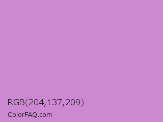 RGB 204,137,209 Color Image