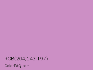 RGB 204,143,197 Color Image