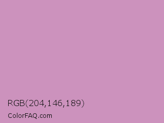 RGB 204,146,189 Color Image