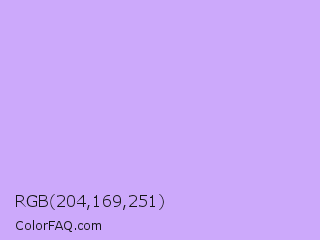 RGB 204,169,251 Color Image