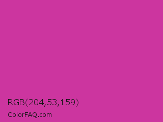 RGB 204,53,159 Color Image