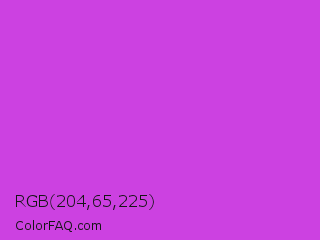 RGB 204,65,225 Color Image